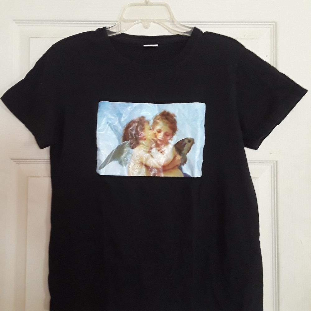 Angels T-Shirt Black Size L